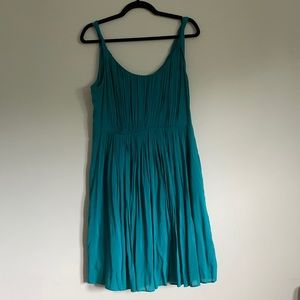 Teal Grecian knee length  dress